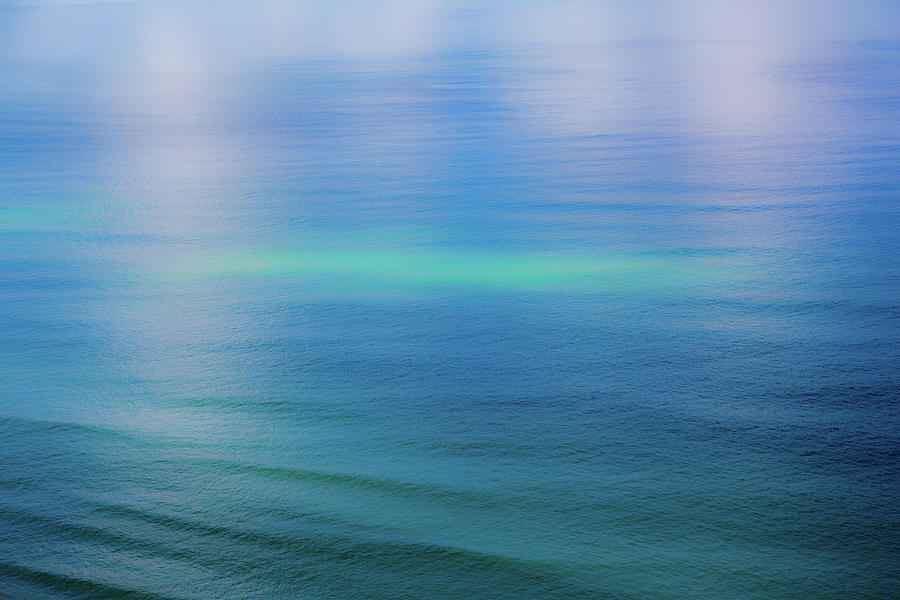 Northern Lights Ocean Abstract Photograph by Terry Walsh