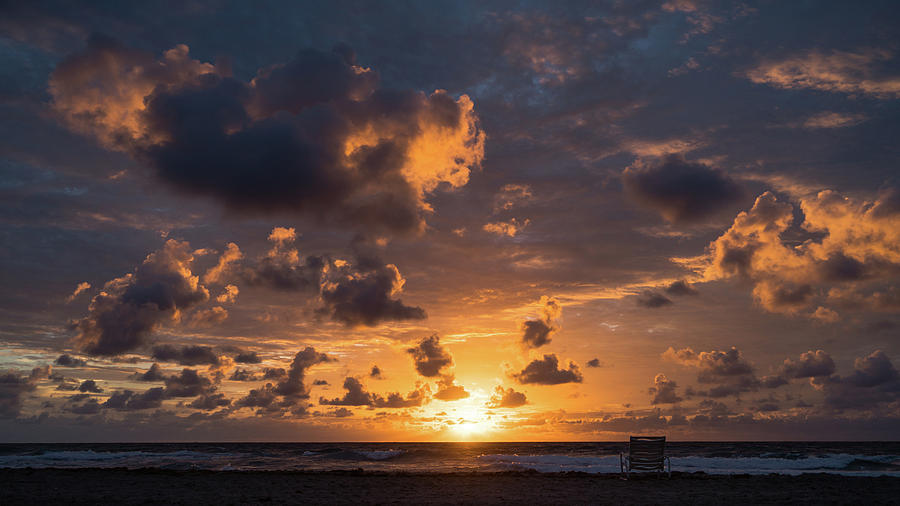 Watercolor Sunrise Delray Beach Florida #1 Photograph by Lawrence S Richardson Jr