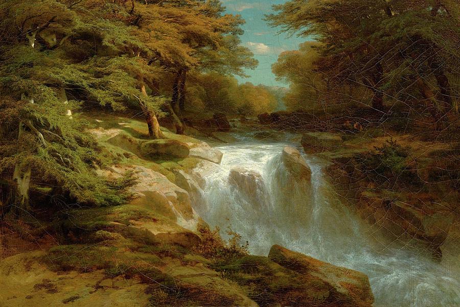 Waterfall Painting by Alexandre - Fine Art America