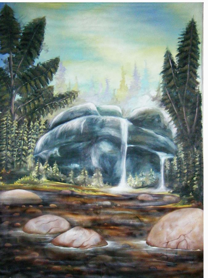 Waterfall #1 Painting by Olaoluwa Smith