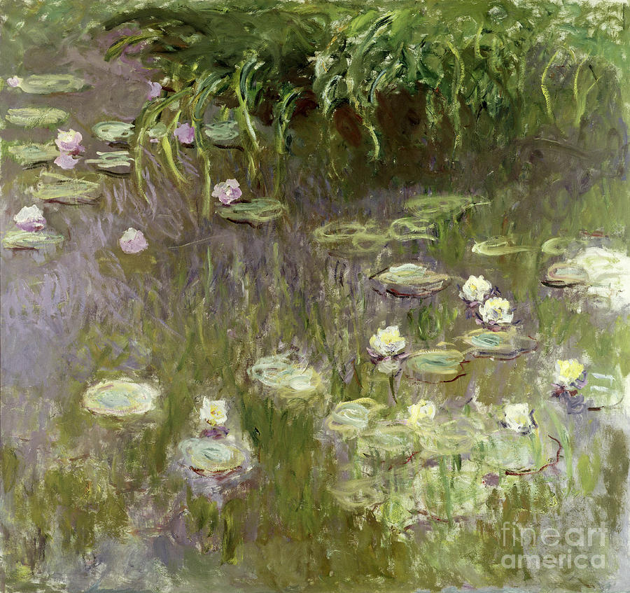 Waterlilies Painting - Waterlilies at Midday by Claude Monet