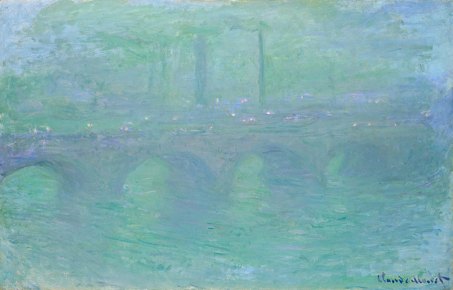 Waterloo Bridge At Dusk #1 Painting by Claude Monet