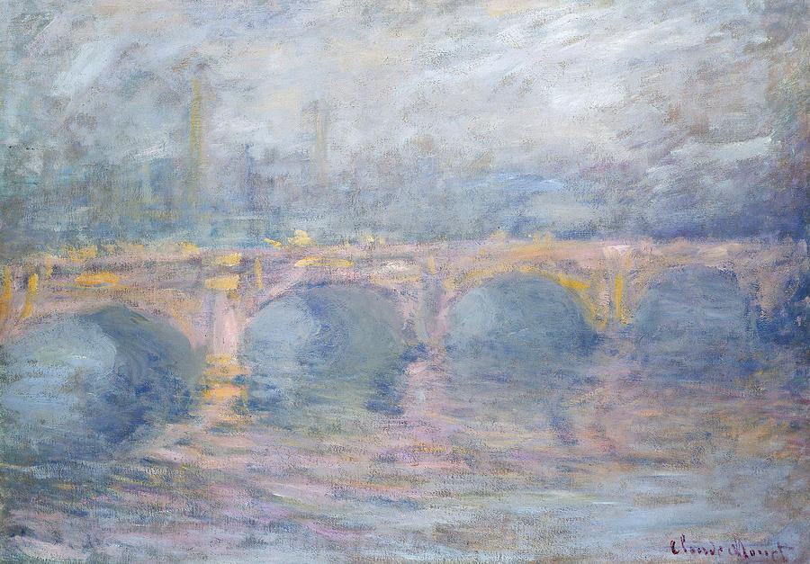 London at Sunset,Framed Prints,wall art prints,large wall art oversized,f1644 Claude Monet,Waterloo Bridge