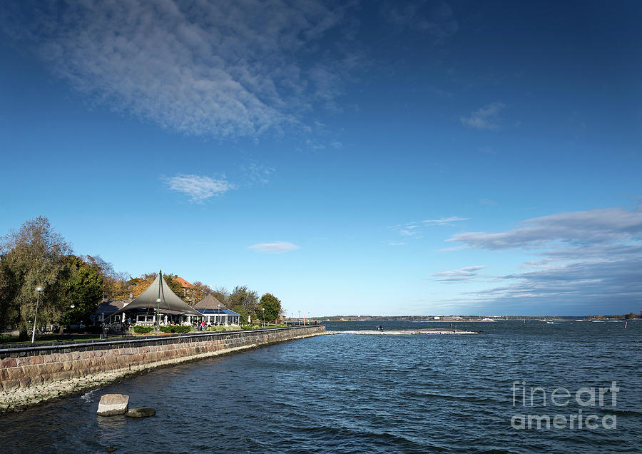 Waterside Restaurant Cafe In Famous Kaivopuisto Park Helsinki Fi #1 Photograph by JM Travel Photography