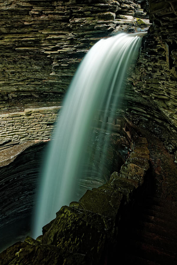 Watkins Glen State Park Cavern Waterfall Photograph by Doolittle Photography and Art