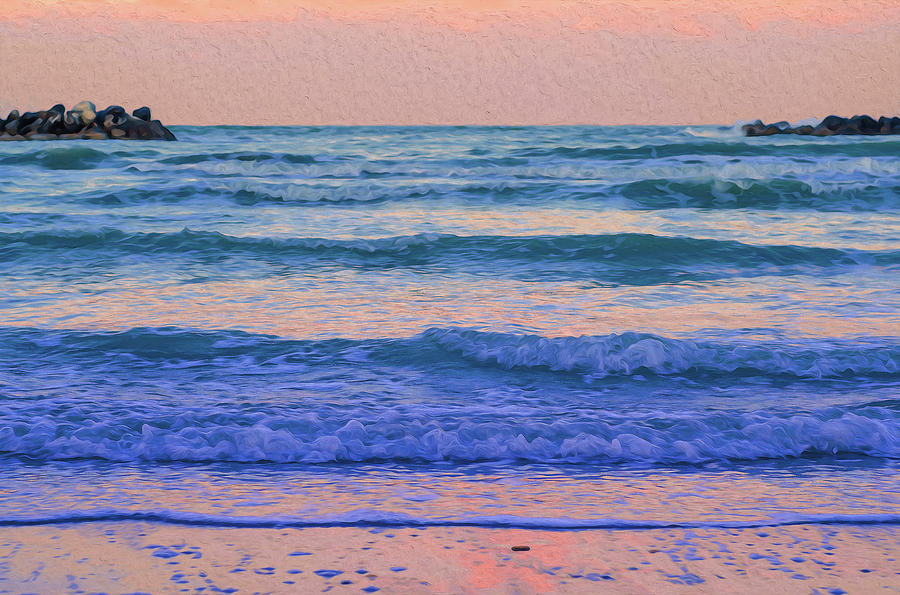 Wave after Wave #2 Painting by AM FineArtPrints