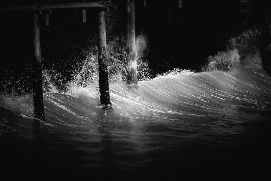 Waves Photograph - Waves Against The Pier by Matthew Nelson Waves Photograph - Waves Against The Pier by Matthew Nelson
