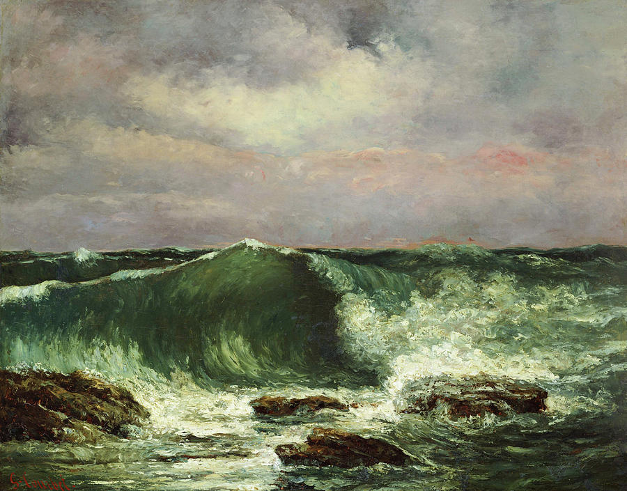 Waves #6 Painting by Gustave Courbet