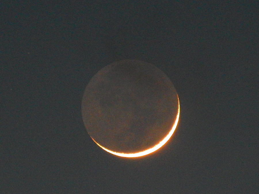 Waxing Crescent Moon #1 Photograph by Virginia White