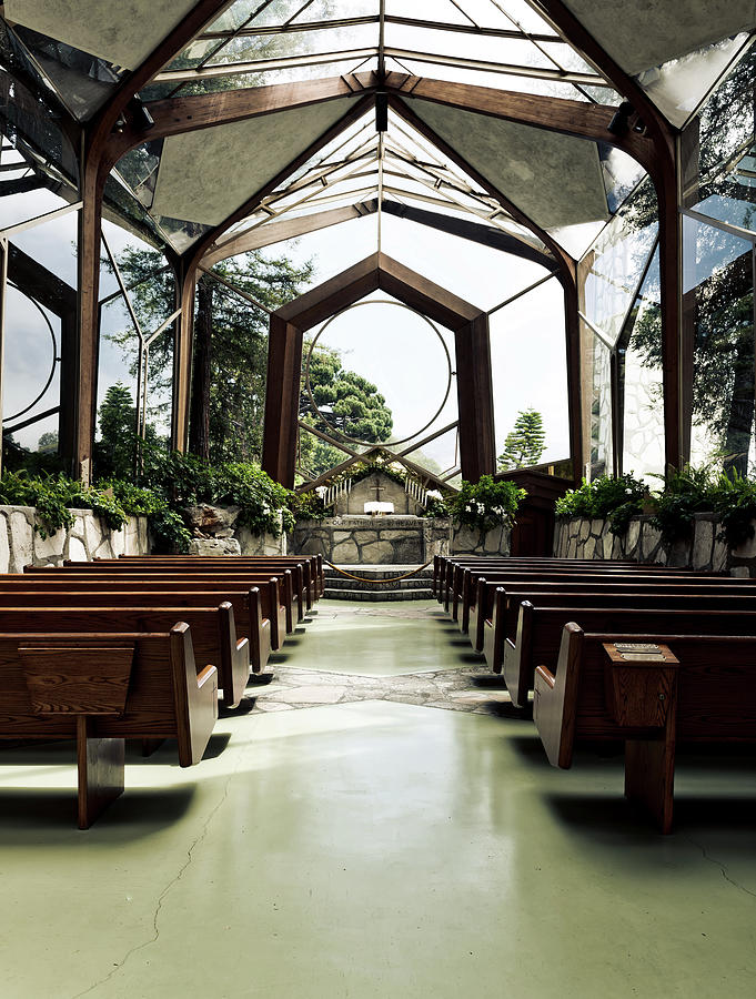 Architecture Photograph - Wayfarers Chapel #1 by Mountain Dreams