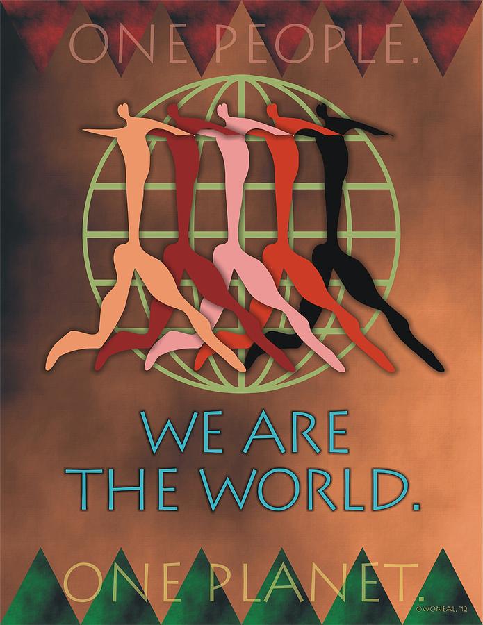 Pattern Digital Art - We Are The World by Walter Neal