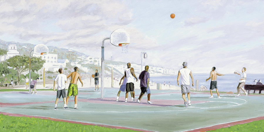 Basketball Painting - Weekend Warriors #1 by Steve Simon
