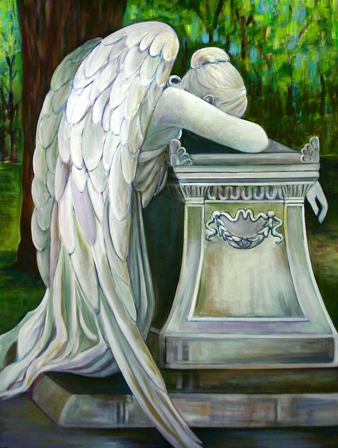 Weeping Angel #1 Painting by Susan Santiago