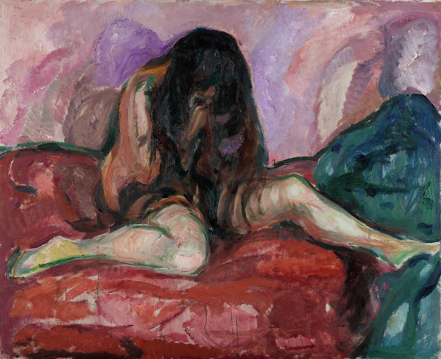 Weeping Nude Painting by Edvard Munch