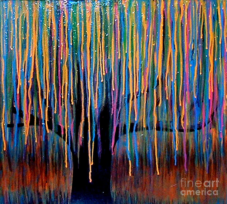 Weeping willow Painting by Monica Furlow