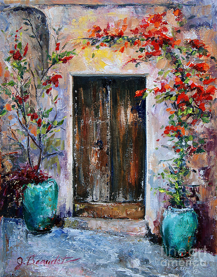 Bougainvillea Painting - Welcome by Jennifer Beaudet