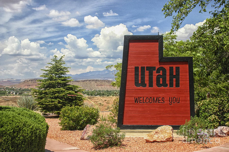 Transportation Photograph - Welcome to Utah by Patricia Hofmeester