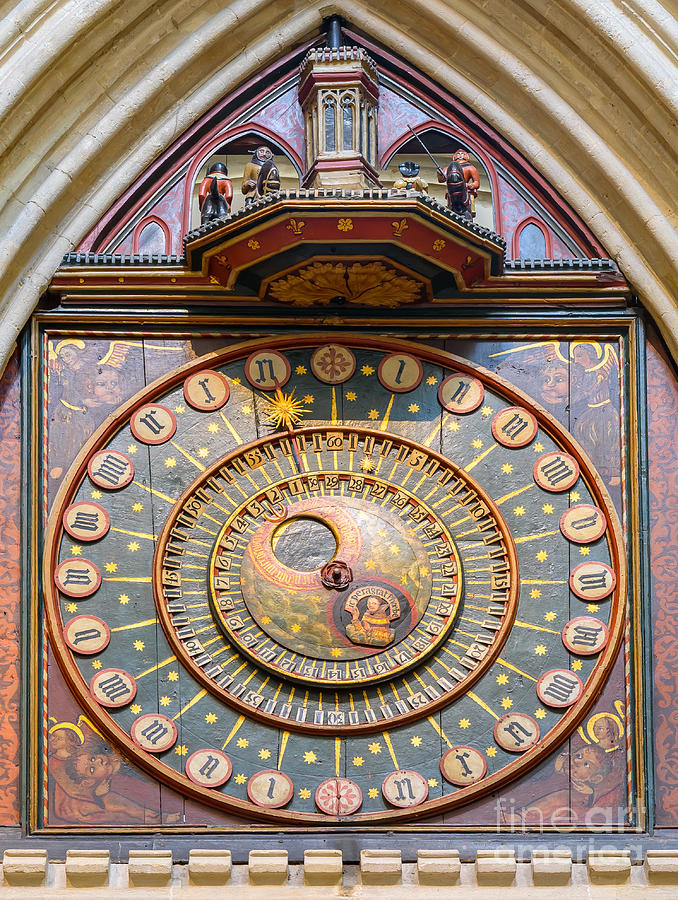 Wells Cathedral clock Photograph by Colin Rayner