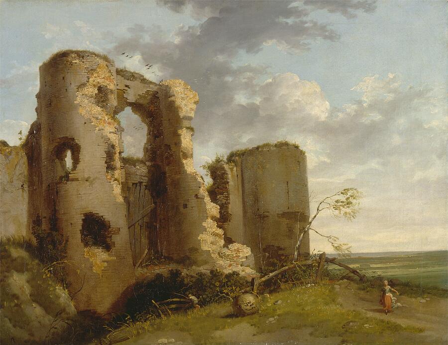 West Gate of Pevensey Castle, Sussex, from 1773-1774 Painting by John Hamilton Mortimer