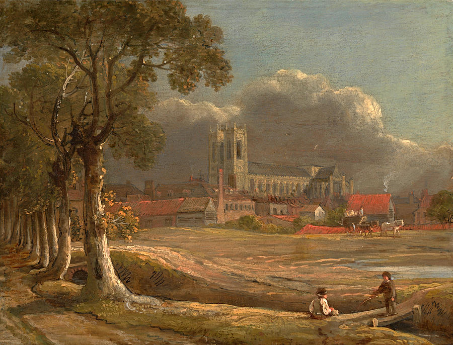 Westminster Abbey from Tothill Fields #1 Painting by John Varley