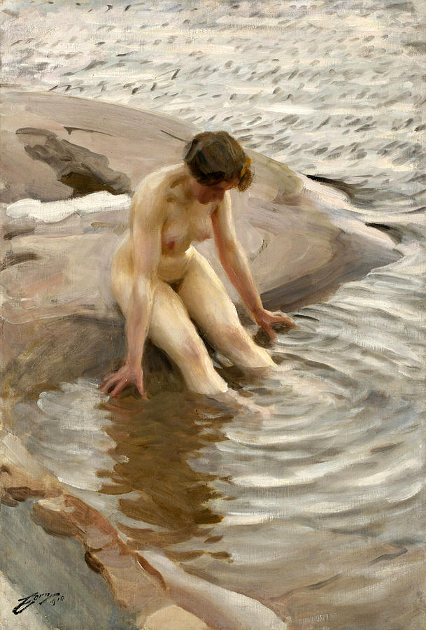 Nude Painting - Wet #1 by Anders Zorn