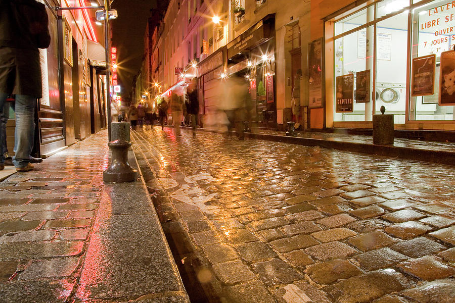 Wet Paris Street Photograph by Matthew Bamberg