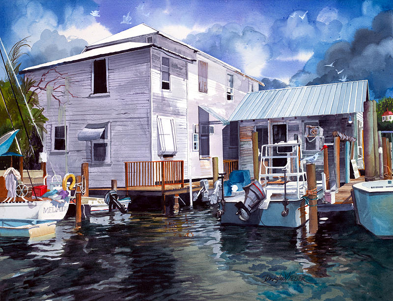 Whiddens Marina #1 Painting by Douglas Teller