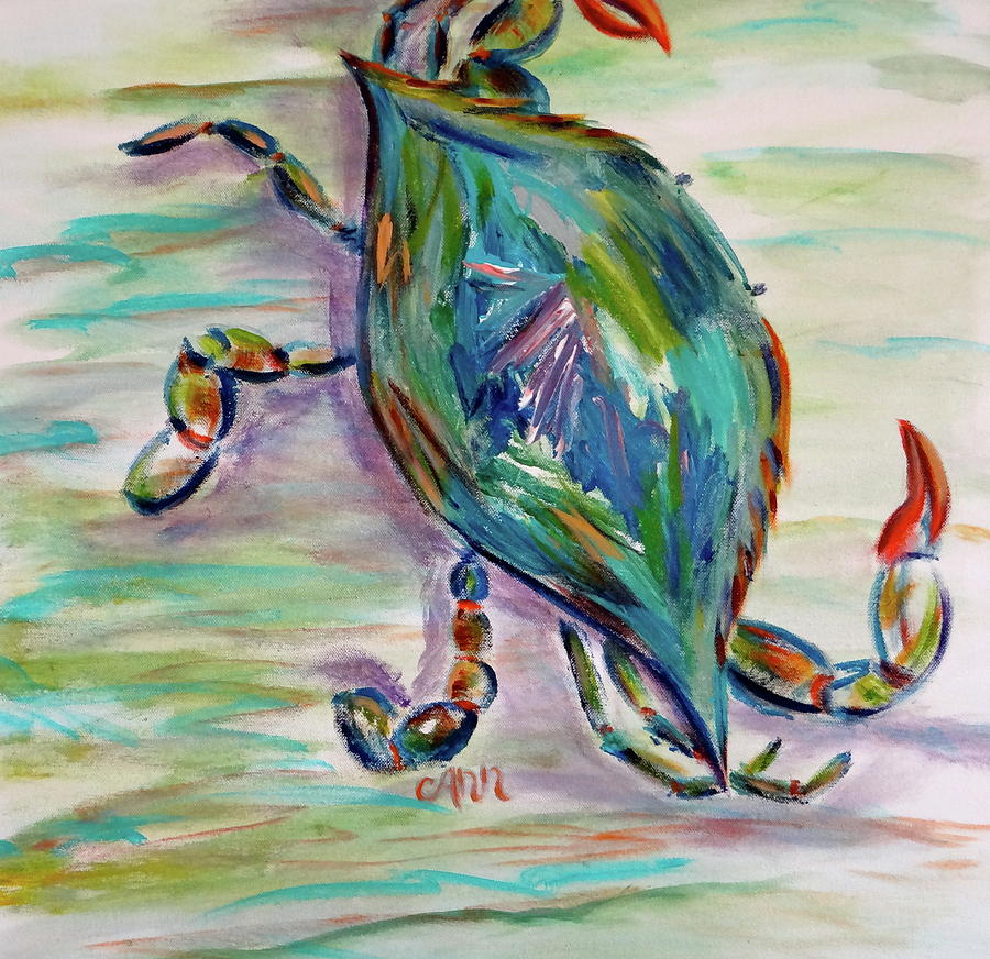 Whimsical Crab #1 Painting by Ann Lutz