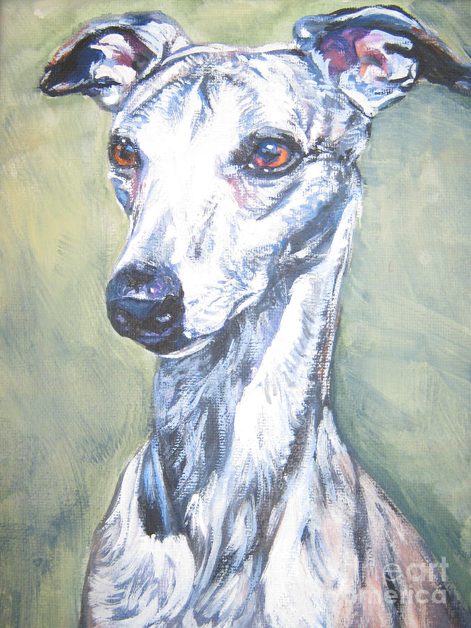 Whippet #1 Painting by Lee Ann Shepard