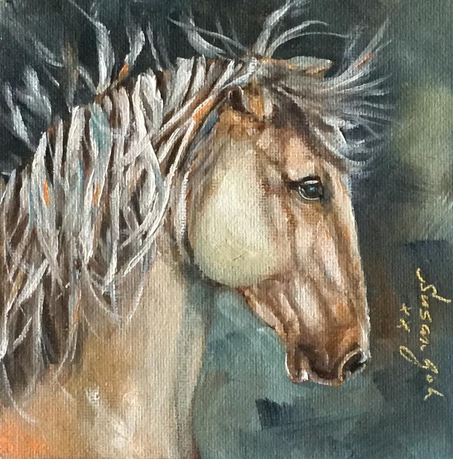White Horse #2 Painting by Susan Goh