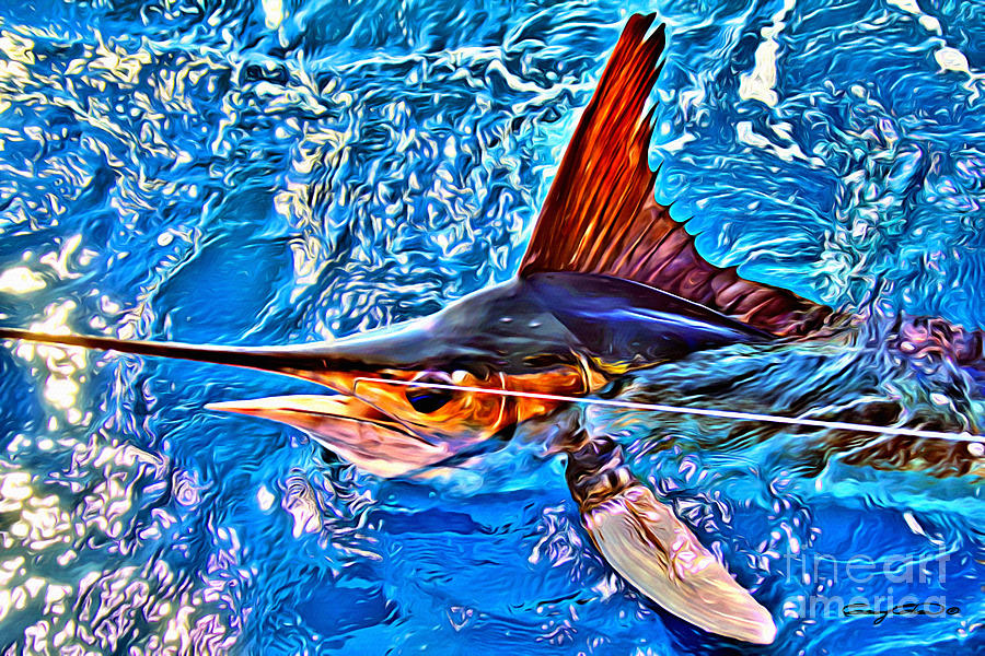 Fish Photograph - White Marlin #2 by Carey Chen