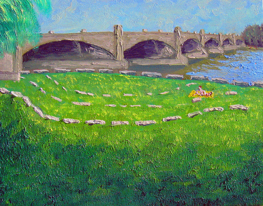 White River Bridge #1 Painting by Stan Hamilton