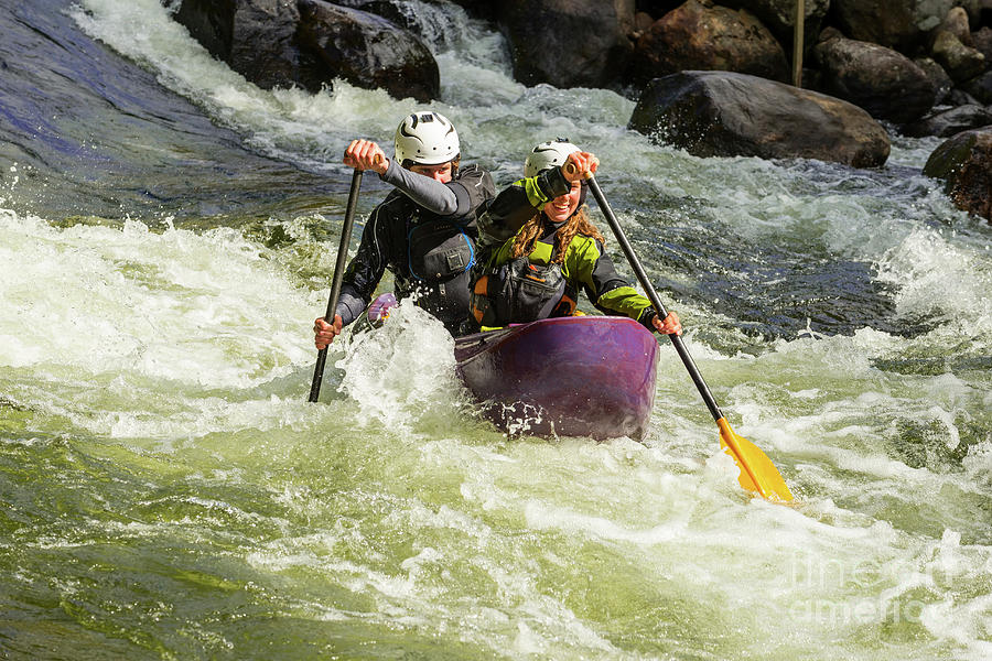 Whitewater Paddling #1 Photograph by Les Palenik