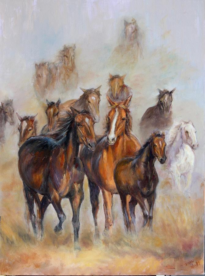 Wild Horses Painting by Joan Wulff - Fine Art America