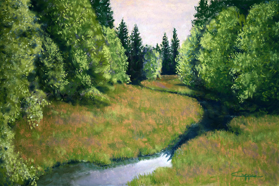 Willamette Valley Summer Painting by Carl E Capps