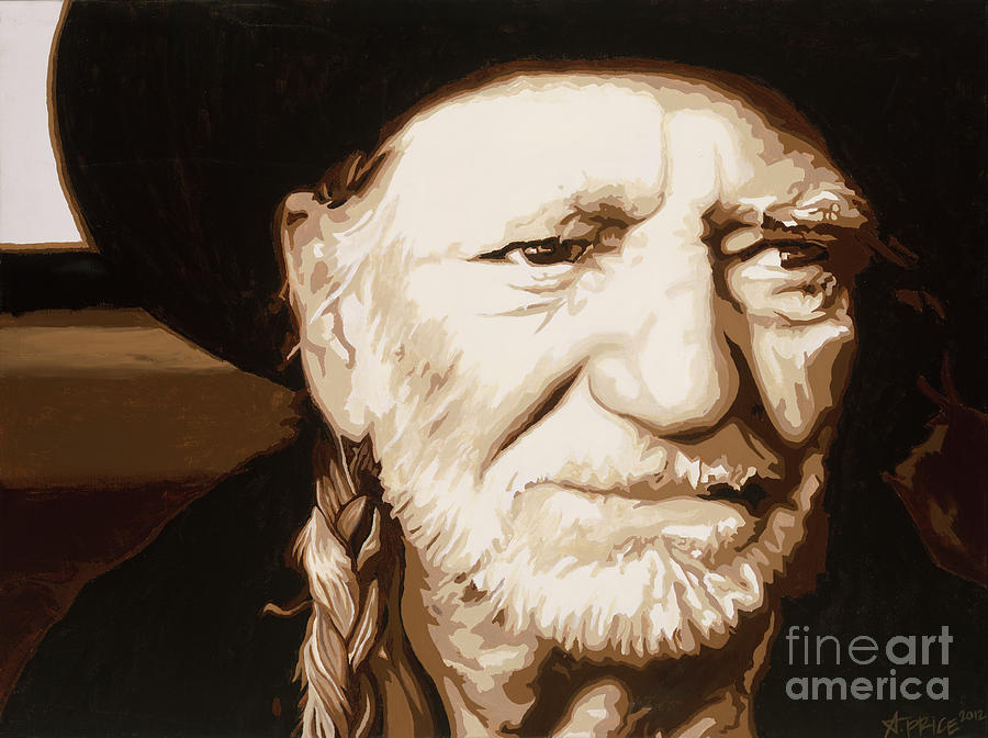 Willie nelson Painting by Ashley Lane