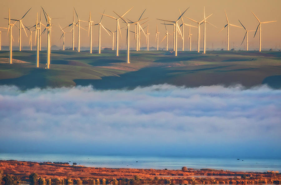 Wind Turbines at Sunrise #2 Photograph by Marc Crumpler