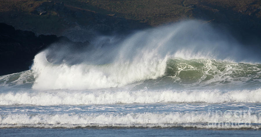 Windy Seas in Cornwall #3 Photograph by Nicholas Burningham