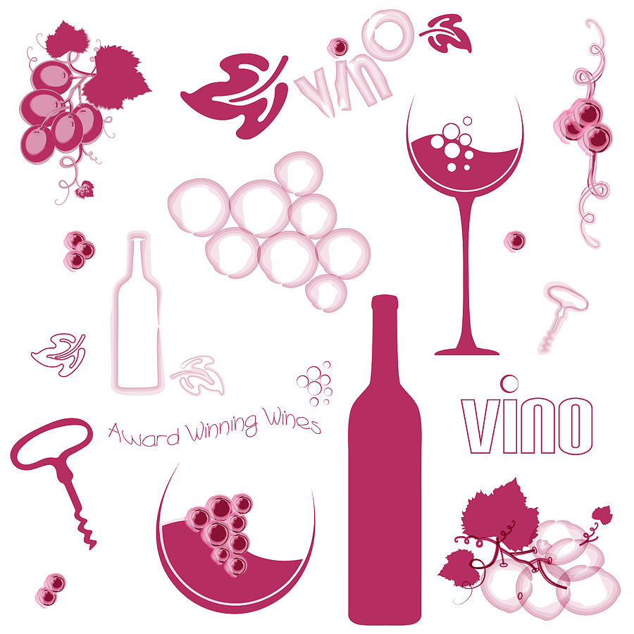 Wine Background Pattern #1 Digital Art by Serena King