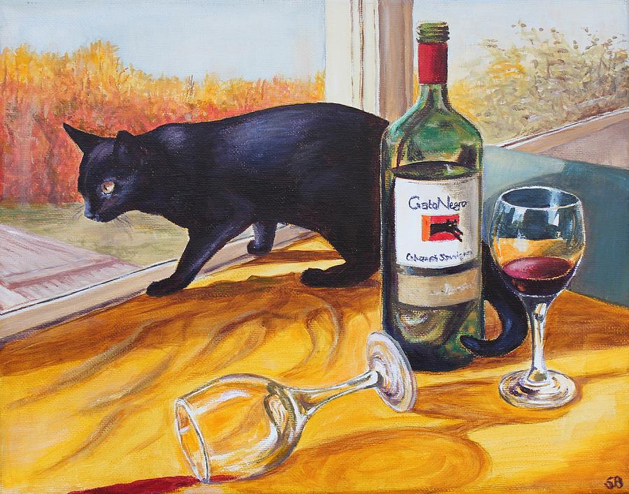 Wineart #1 Painting by Sabina Bonifazi