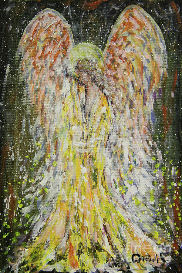 Winter Angel #1 Painting by Dariusz Orszulik