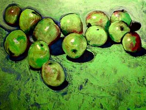 Apples Painting - Winter Apples by Dominic Fetherston Apples Painting - Winter Apples by Dominic Fetherston