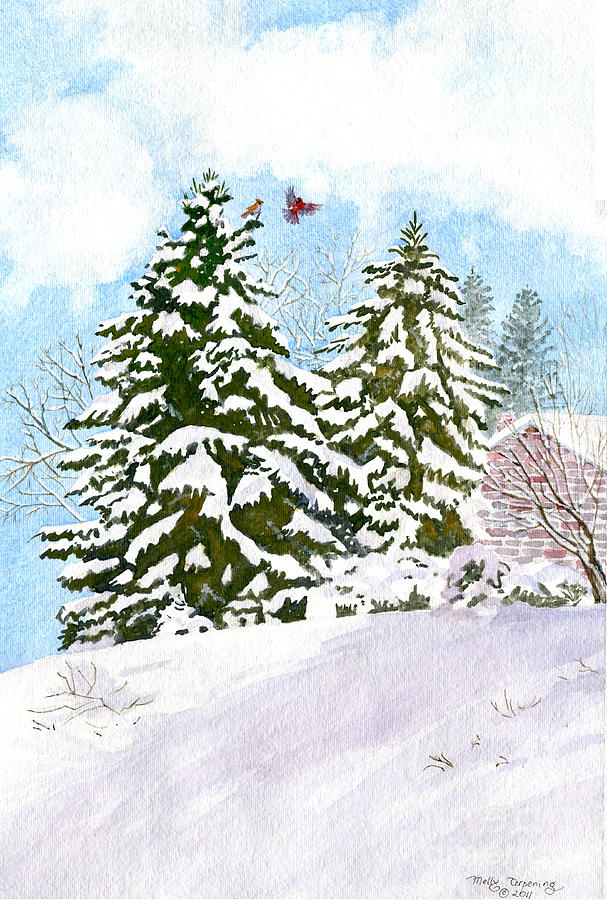 Winter Delight Painting by Melly Terpening