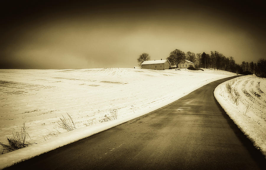 Winter Drive - Norway #1 Photograph by Mountain Dreams