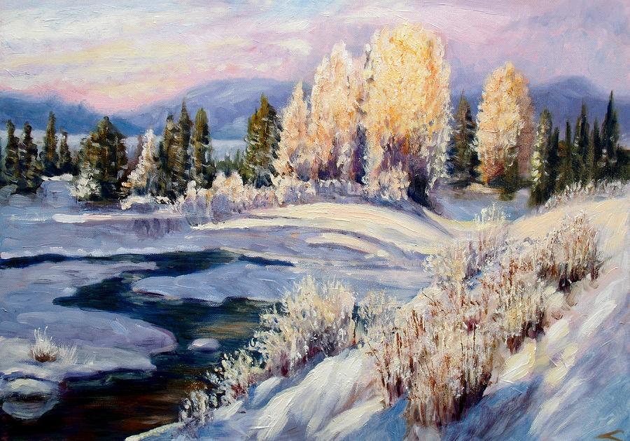 Winter Painting - Winter #1 by Elena Sokolova
