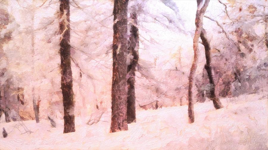 Winter Forest #1 Painting by Lelia DeMello