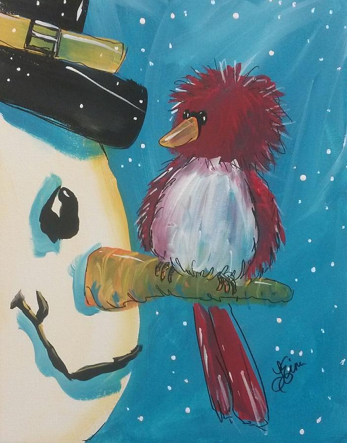 Winter Friend Painting by Terri Einer