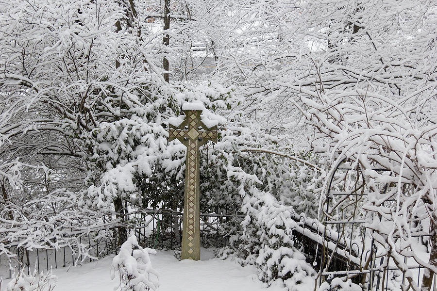 Winter in Spring Celtic Cross #1 Photograph by Teresa Mucha