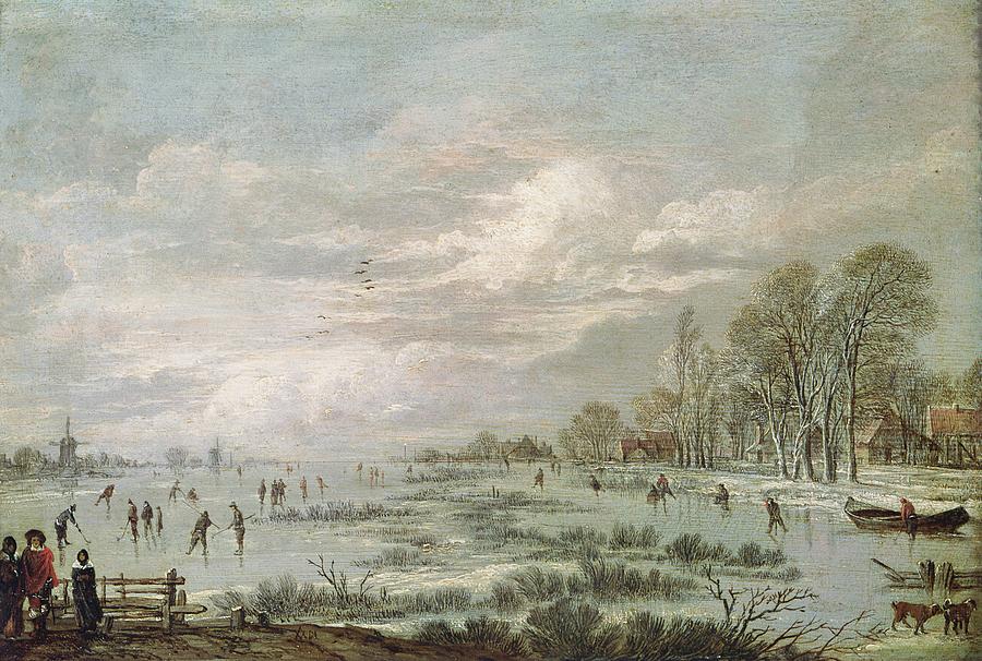 Winter Painting - Winter Landscape by Aert van der Neer