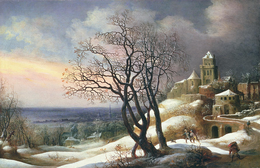 Winter Painting - Winter Landscape by Daniel van Heil
